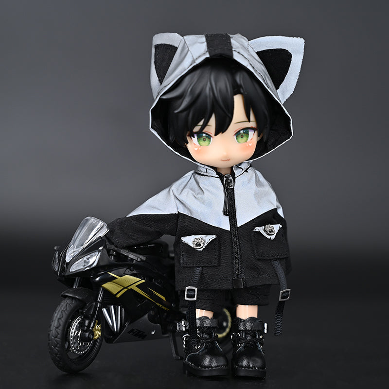 Ob11 Doll Clothes Cool Little Monster Storm Jacket Suitable For Obitsu11 1/12 BJD P9 P10 YMY Coat GSC Plain Body UFDoll  Doll Clothes P9 Coat