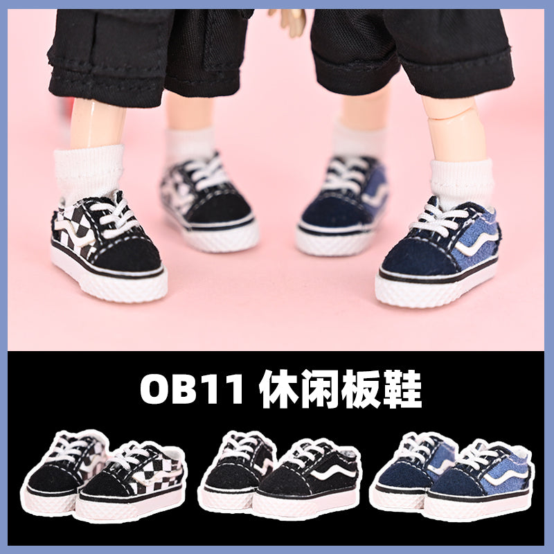 Ob11 Doll Shoes Casual plate shoes Skateboard shoes Obitsu11 Suitable For GSC UFDoll YMY P9 P10 Molly 1/12BJD Doll Sneakers Shoes Accessories