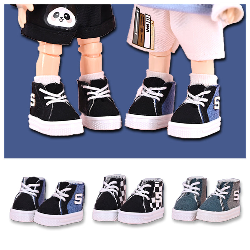 Ob11 Doll Shoes Trendy Cool Casual Board Shoes Suitable For 12 Points Doll Sports Shoes Molly GSC YMY P9 P10 UFDOLL High-top Shoes Doll Shoes Accessories