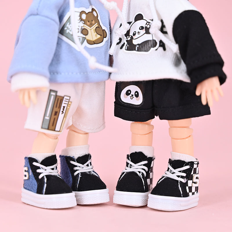 Ob11 Doll Shoes Trendy Cool Casual Board Shoes Suitable For 12 Points Doll Sports Shoes Molly GSC YMY P9 P10 UFDOLL High-top Shoes Doll Shoes Accessories