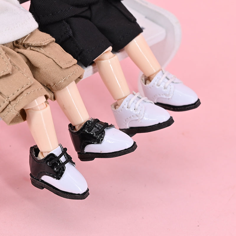 OB11 Doll Shoes Formal Leather Shoes Pointed Leathbitsuer Shoes Suitable For 1/12BJD  GSC YMY UFDOLL P9 P10 Shoe Accessories