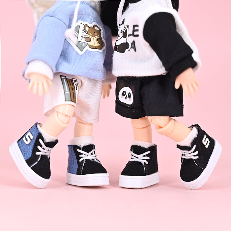 Ob11 Doll Shoes Trendy Cool Casual Board Shoes Suitable For 12 Points Doll Sports Shoes Molly GSC YMY P9 P10 UFDOLL High-top Shoes Doll Shoes Accessories