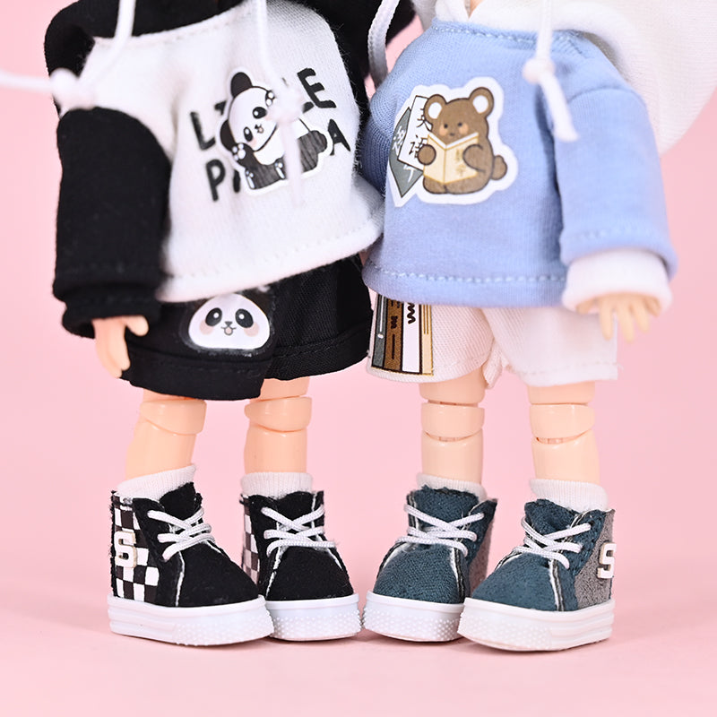 Ob11 Doll Shoes Trendy Cool Casual Board Shoes Suitable For 12 Points Doll Sports Shoes Molly GSC YMY P9 P10 UFDOLL High-top Shoes Doll Shoes Accessories