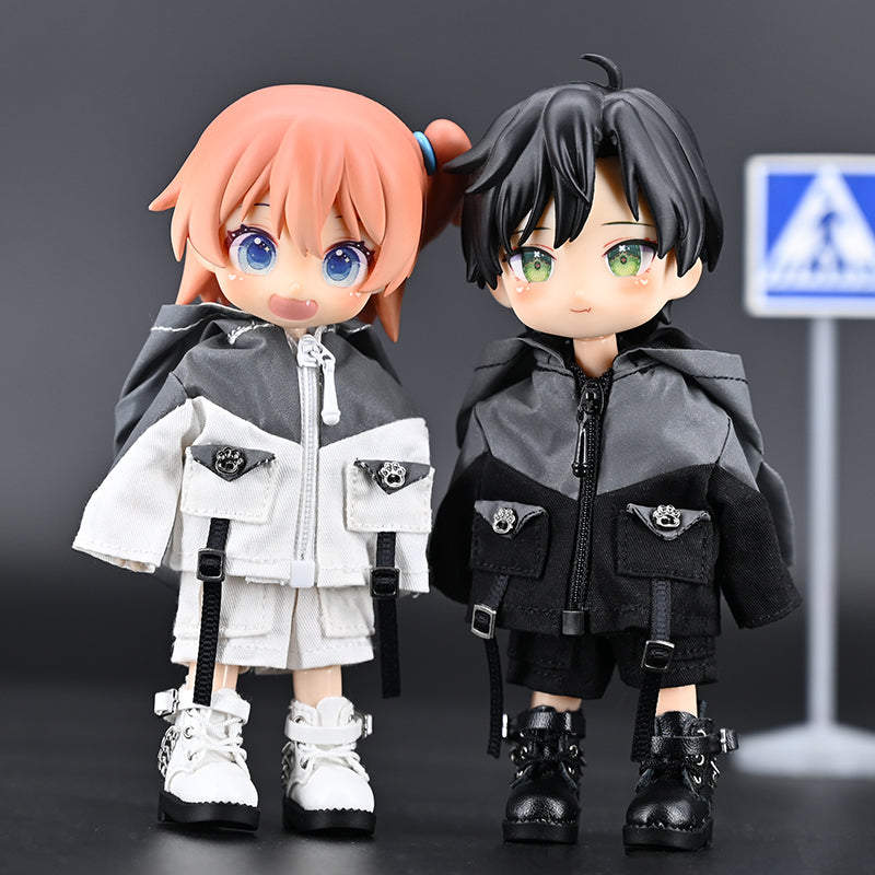 Ob11 Doll Clothes Cool Little Monster Storm Jacket Suitable For Obitsu11 1/12 BJD P9 P10 YMY Coat GSC Plain Body UFDoll  Doll Clothes P9 Coat