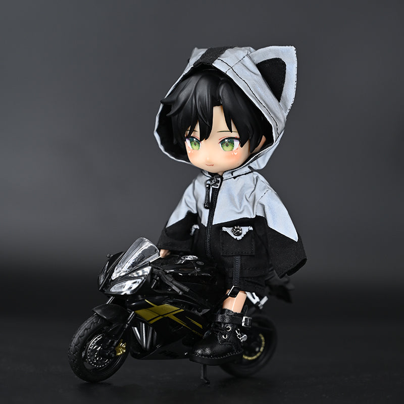 Ob11 Doll Clothes Cool Little Monster Storm Jacket Suitable For Obitsu11 1/12 BJD P9 P10 YMY Coat GSC Plain Body UFDoll  Doll Clothes P9 Coat