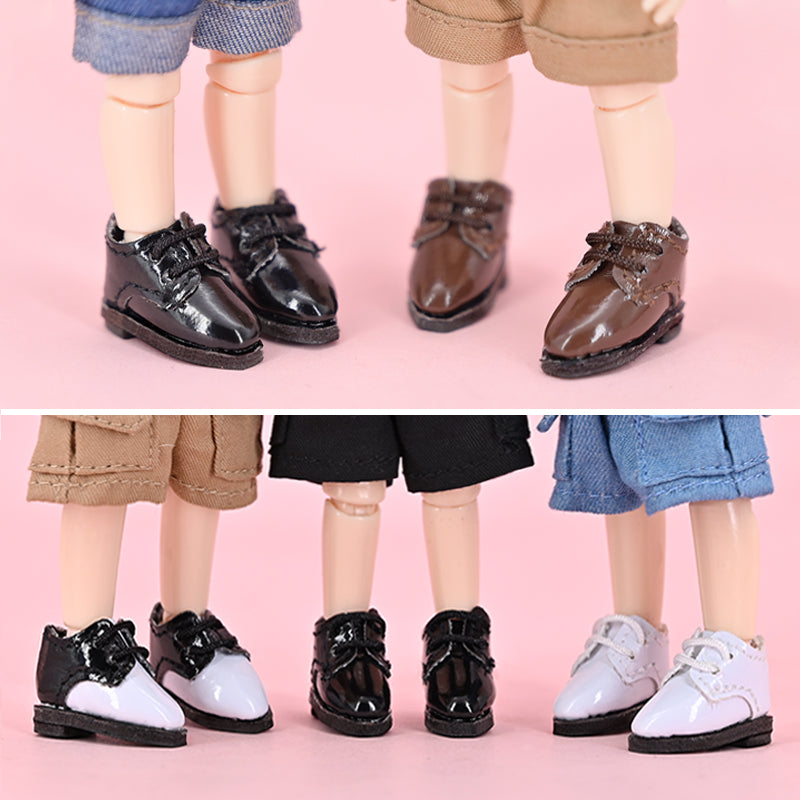 OB11 Doll Shoes Formal Leather Shoes Pointed Leathbitsuer Shoes Suitable For 1/12BJD  GSC YMY UFDOLL P9 P10 Shoe Accessories