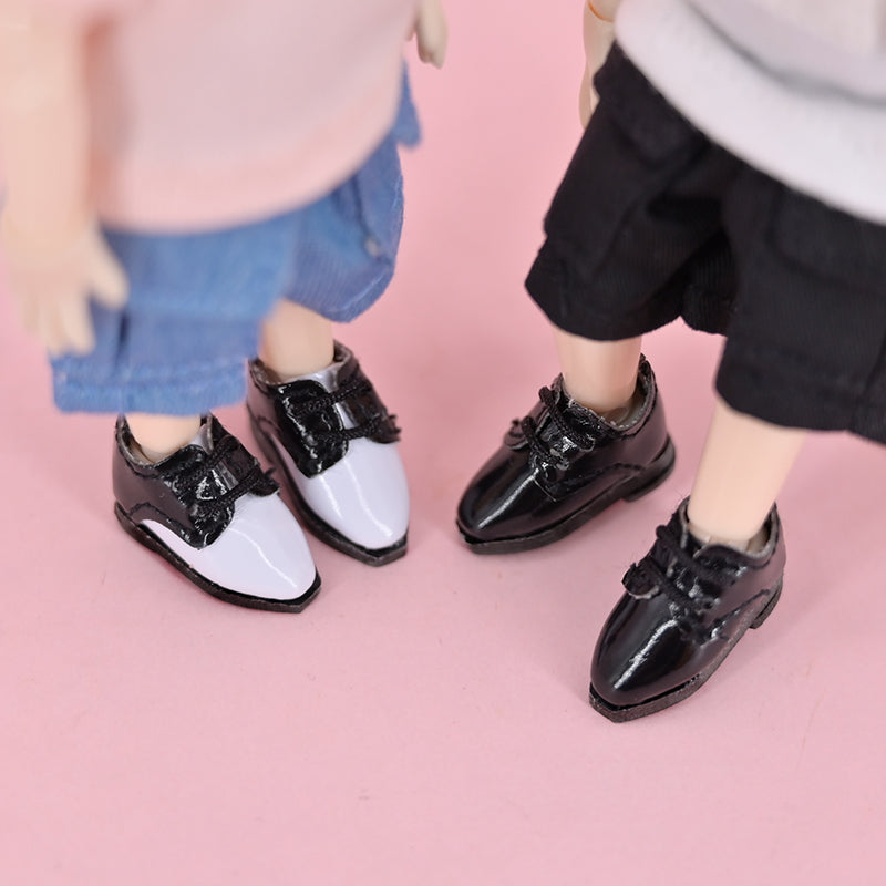 OB11 Doll Shoes Formal Leather Shoes Pointed Leathbitsuer Shoes Suitable For 1/12BJD  GSC YMY UFDOLL P9 P10 Shoe Accessories