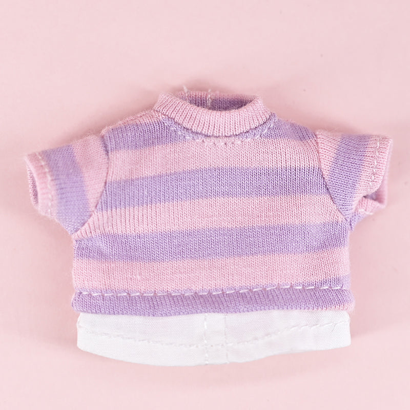 Ob11 Doll Clothes SKnitted Patchwork T-shirt Suitable For 12 Points Doll GSC Molly P9 P10 YMY UFDoll Obitsu11 Doll Clothes Tops Accessories Gifts